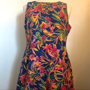 J. Crew Tropical Floral Print Dress Size 12 Petite